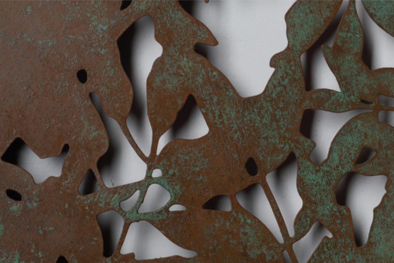 Patinated copper sculpture by Ian Turnock