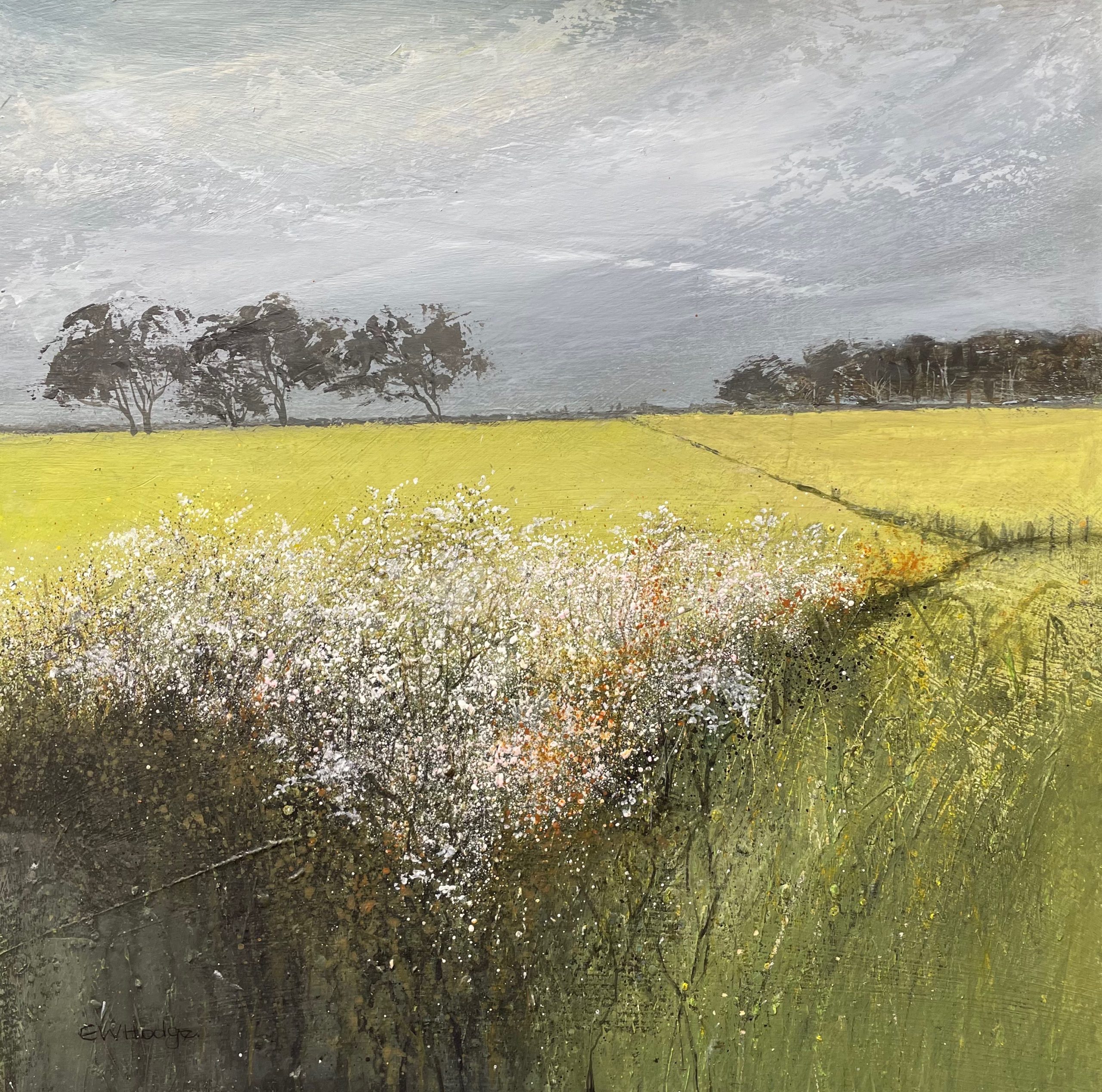 Bountiful Blackthorn, original painting by Winifred Hodge