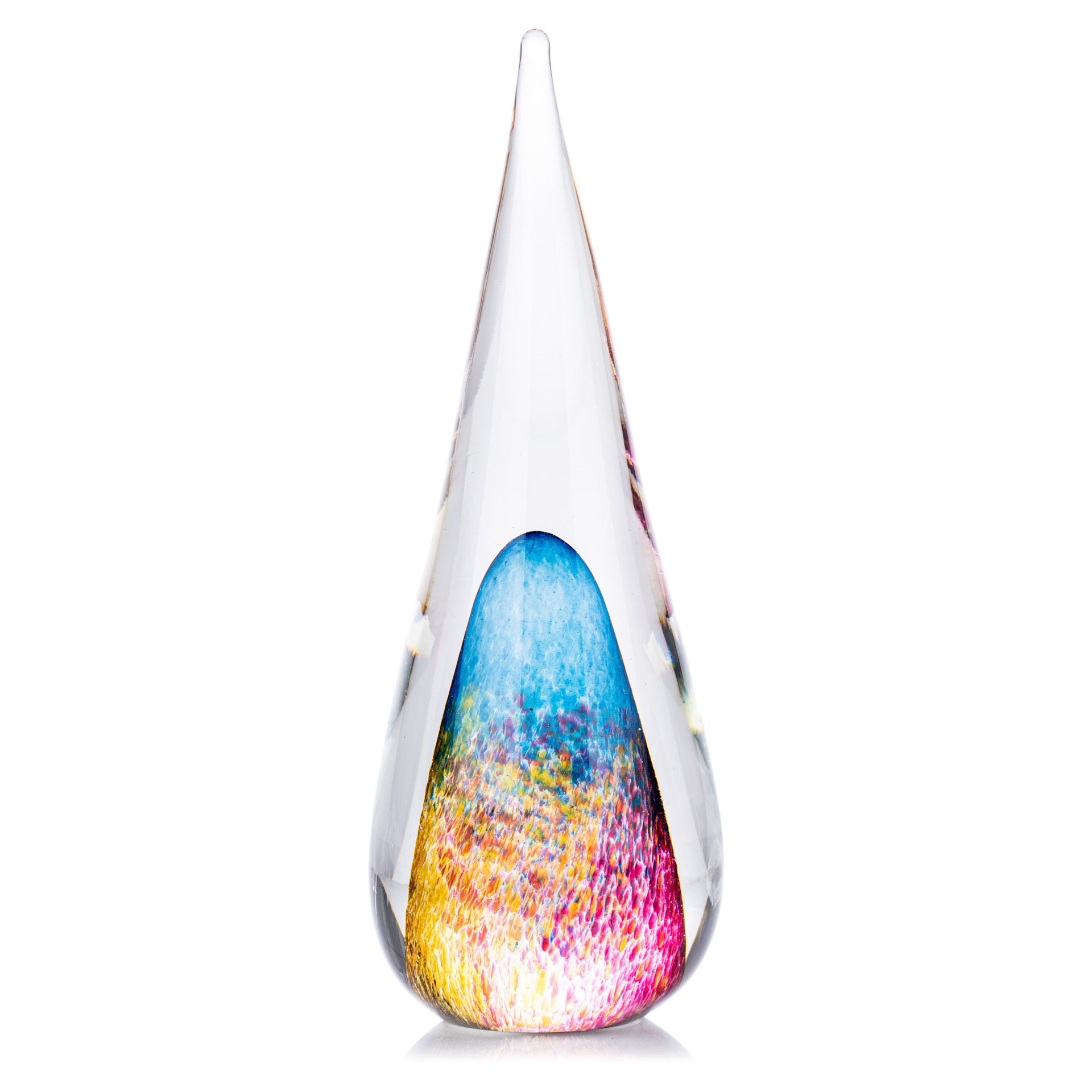 Multicoloured glass droplet by Elin Isaksson