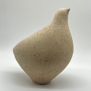 Dark rustic Stoneware Bird - Tall
